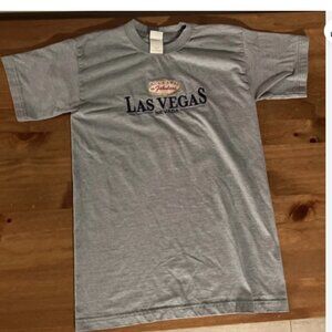 TEEMAX Las Vegas Nevada Embroidered Logo T Shirt Gray Heavyweight Mens Medium